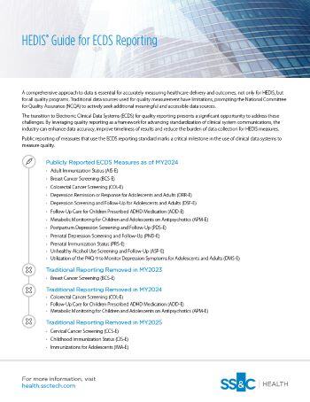 HEDIS® Guide for ECDS Reporting